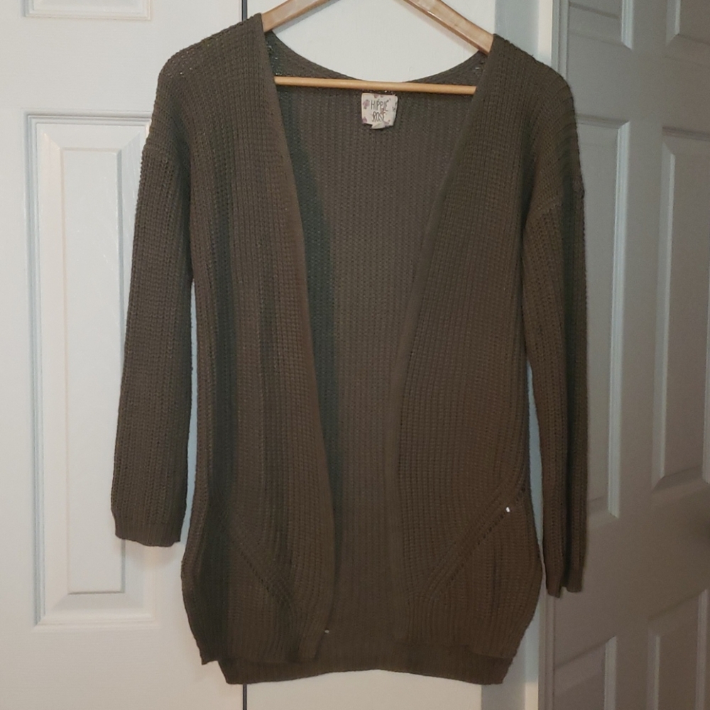 Hippie Rose cardigan slits on each side EUC